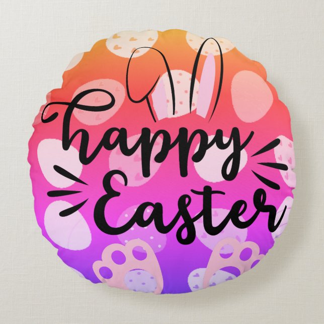 Coussins Ronds oeuf de couleur différente (Devant)