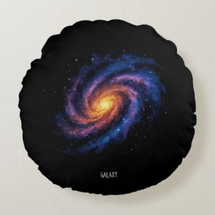 Coussins Ronds Oeuvre Galaxie - Illustration de l'espace spiral c