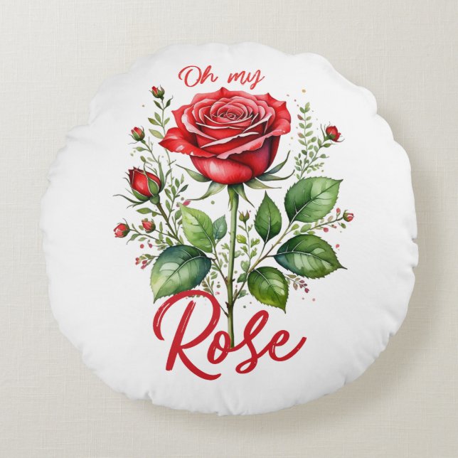 Coussins Ronds Oh mon Rose (Devant)