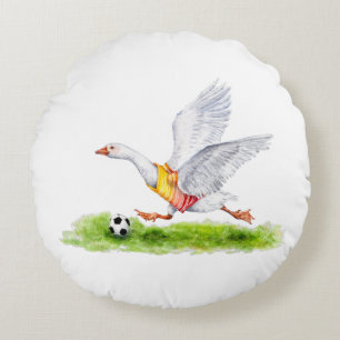 Coussins Ronds Oie de football