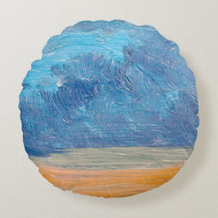 Coussins Ronds Oil paintings landscape. Fine art. abstract,art,ba