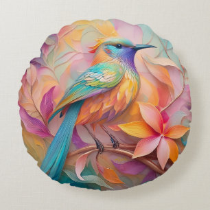 Coussins Ronds Oiseau Chanson Violet Gorge Fantastique