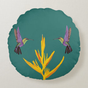 Coussins Ronds Oiseaux de mer Fleur jaune
