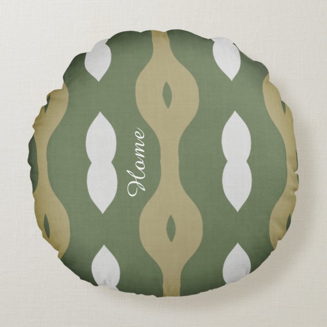 Coussins Ronds Olive Rhythm Nordic Atelier  (Devant)
