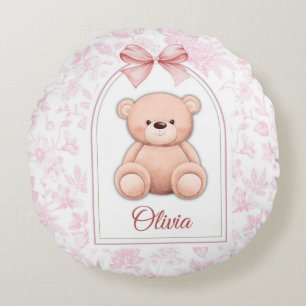 Coussins Ronds Olivia Conception personnalisée d'ours en peluch