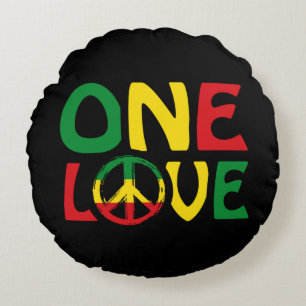 Coussins Ronds One Love, Reggae design