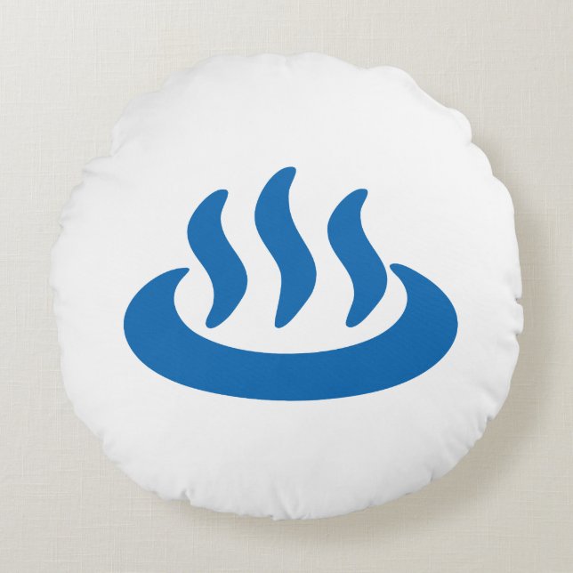 Coussins Ronds Onsen ♨ Hot Spring 温 泉 Japonais (Devant)