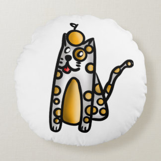 Coussins Ronds Orange Cat