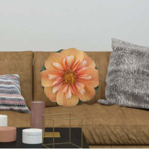 Coussins Ronds Orange Collarette Dahlia Floral