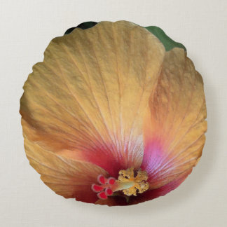 Coussins Ronds Orange Hibiscus Ruffle