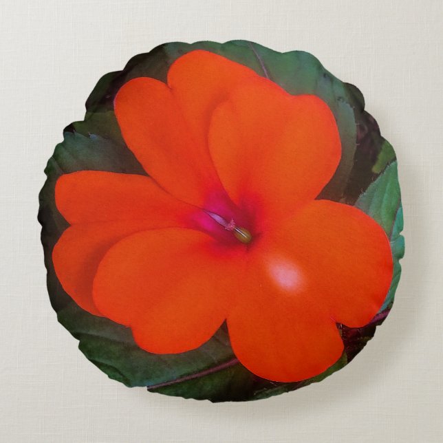 Coussins Ronds Orange Impatiens (Devant)