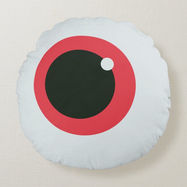 Coussins Ronds Orbite oculaire rouge (Devant)