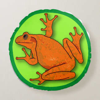 Coussins Ronds Oreille ronde de grenouille orange