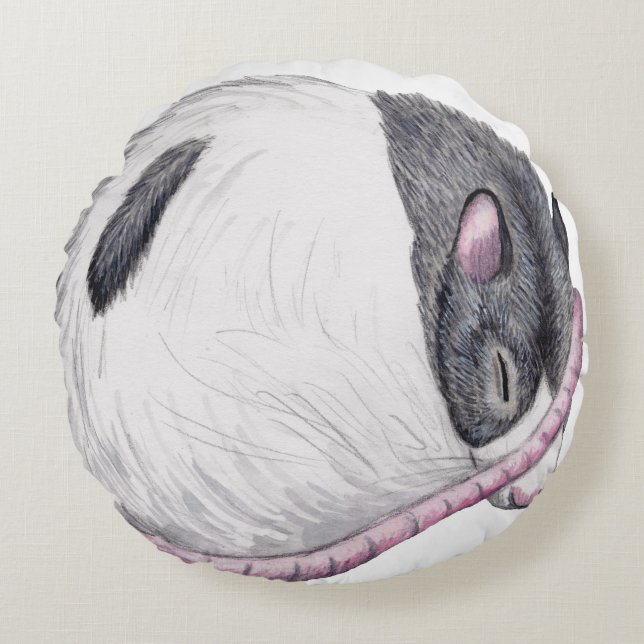 Coussins Ronds oreiller à jeton rond de sommeil de rat (Devant)