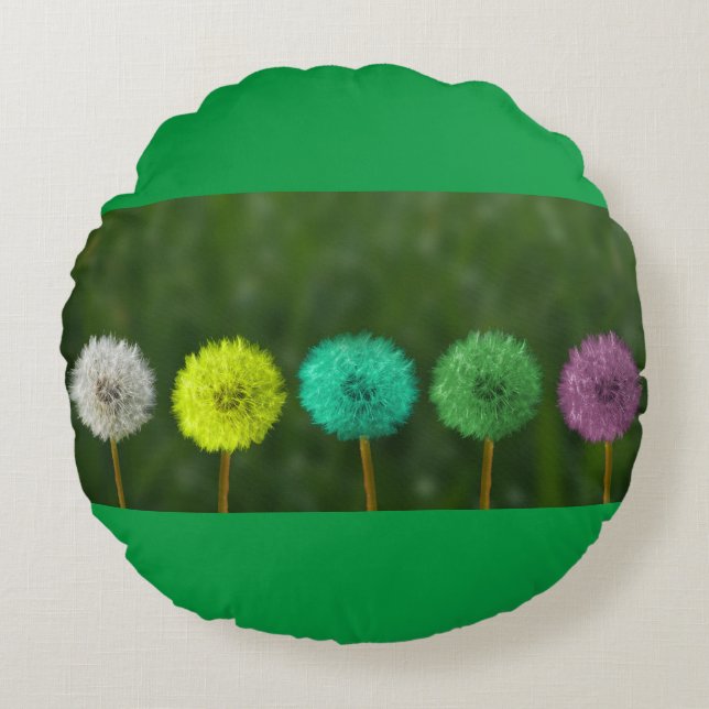 Coussins Ronds oreiller à jetons ronds multicolores. (Devant)