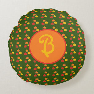 Coussins Ronds Oreiller à la feuille/halloween/automne personnali
