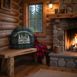 Coussins Ronds Oreiller à lancer de Cabine de famille personnalis