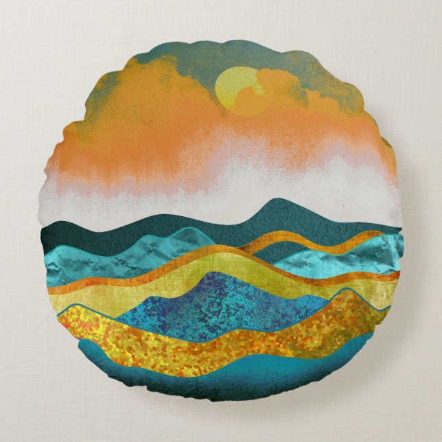 Coussins Ronds Oreiller à lancer de pluie (Devant)