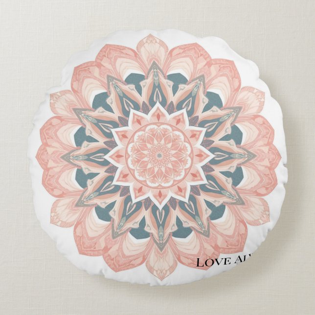 Coussins Ronds Oreiller à lancer Mandala - Design Arabesque (Devant)