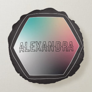 Coussins Ronds Oreiller à lancer personnalisé Holographique dégra