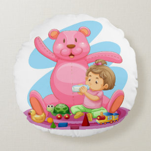 Coussins Ronds Oreiller à lancer rond