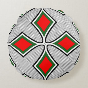 Coussins Ronds Oreiller à lancer rond 3D design numérique coloré