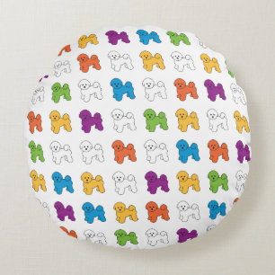 Coussins Ronds Oreiller à lancer rond BICHON