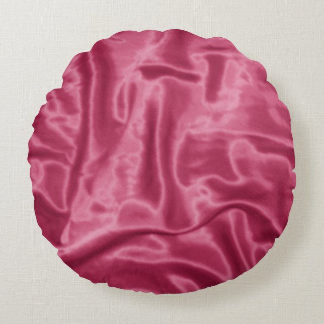 Coussins Ronds Oreiller à lancer rond Satin Mauve (Devant)