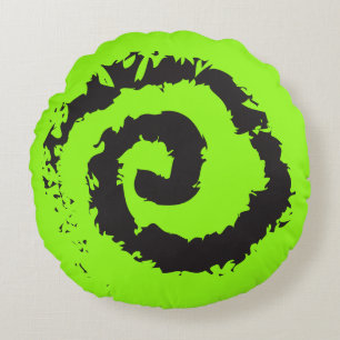 Coussins Ronds Oreiller à lancer rond VERT LIME