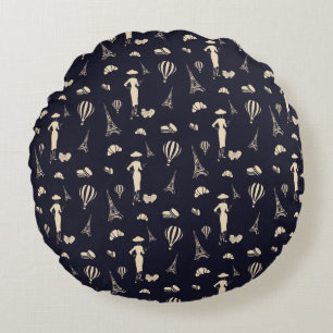 Coussins Ronds Oreiller à lancer rond Vintage classique des année