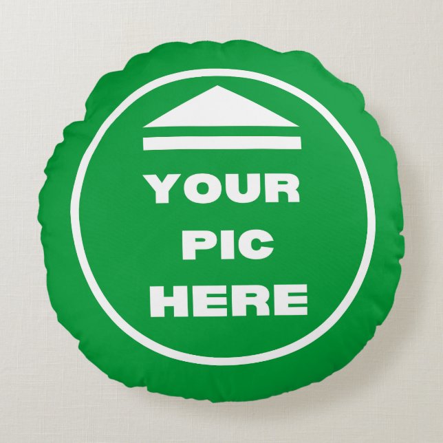 Coussins Ronds Oreiller à lancer ronde - Ajouter votre image (Devant)