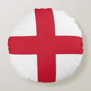Coussins Ronds Oreiller à lancer ronde avec drapeau d'Angleterre,