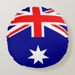 Coussins Ronds Oreiller à lancer ronde avec drapeau d'Australie
