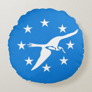 Coussins Ronds Oreiller à lancer ronde avec drapeau de Corpus Chr