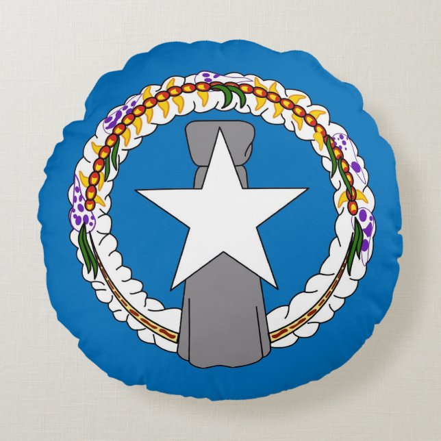 Coussins Ronds Oreiller à lancer ronde avec drapeau de Mariana du (Devant)