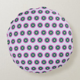 Coussins Ronds Oreiller à lancer ronde géométrique - Couleur gras