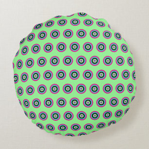 Coussins Ronds Oreiller à lancer ronde géométrique - Couleur gras