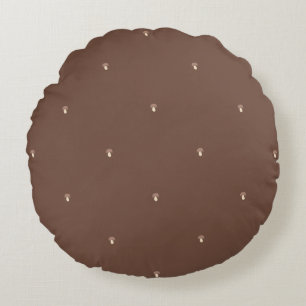 Coussins Ronds Oreiller à motif champignon minimal – Fond sombre