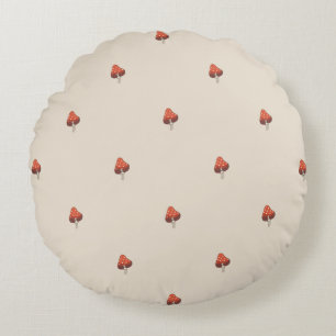 Coussins Ronds Oreiller à motif champignon neutre - Rond