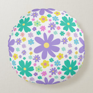 Coussins Ronds Oreiller à motif floral sans couture