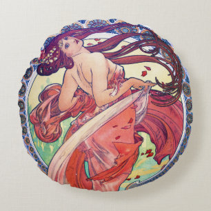 Coussins Ronds Oreiller Alphonse Mucha