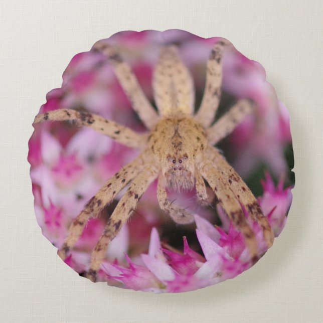 Coussins Ronds Oreiller araignée et fleurs (Devant)