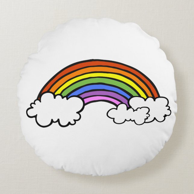 Coussins Ronds Oreiller Arc-en-ciel (Devant)