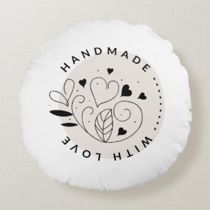 Coussins Ronds Oreiller avec motif d'amour