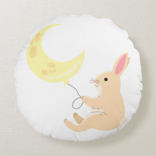 Coussins Ronds Oreiller ballon Lapin & Lune