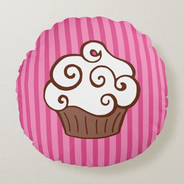Coussins Ronds Oreiller Cupcake Rond (Devant)
