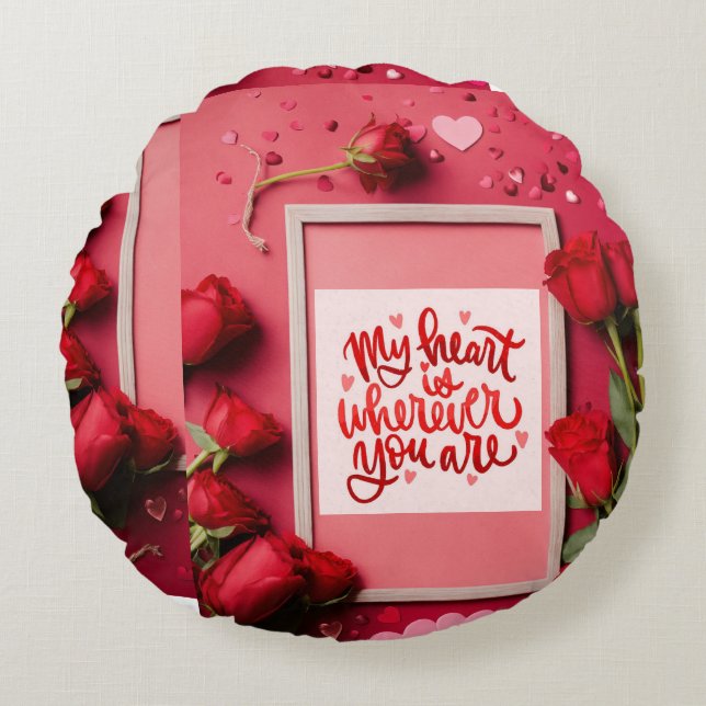 Coussins Ronds Oreiller d'amour  (Devant)