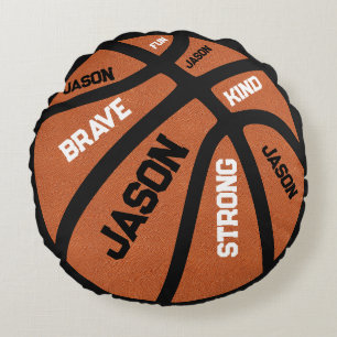Coussins Ronds Oreiller de basketball personnalisé Ajoutez votre