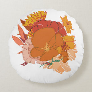 Coussins Ronds Oreiller de canapé orange