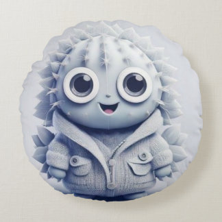 Coussins Ronds Oreiller de dessin animé mignon et duveteux – Plus